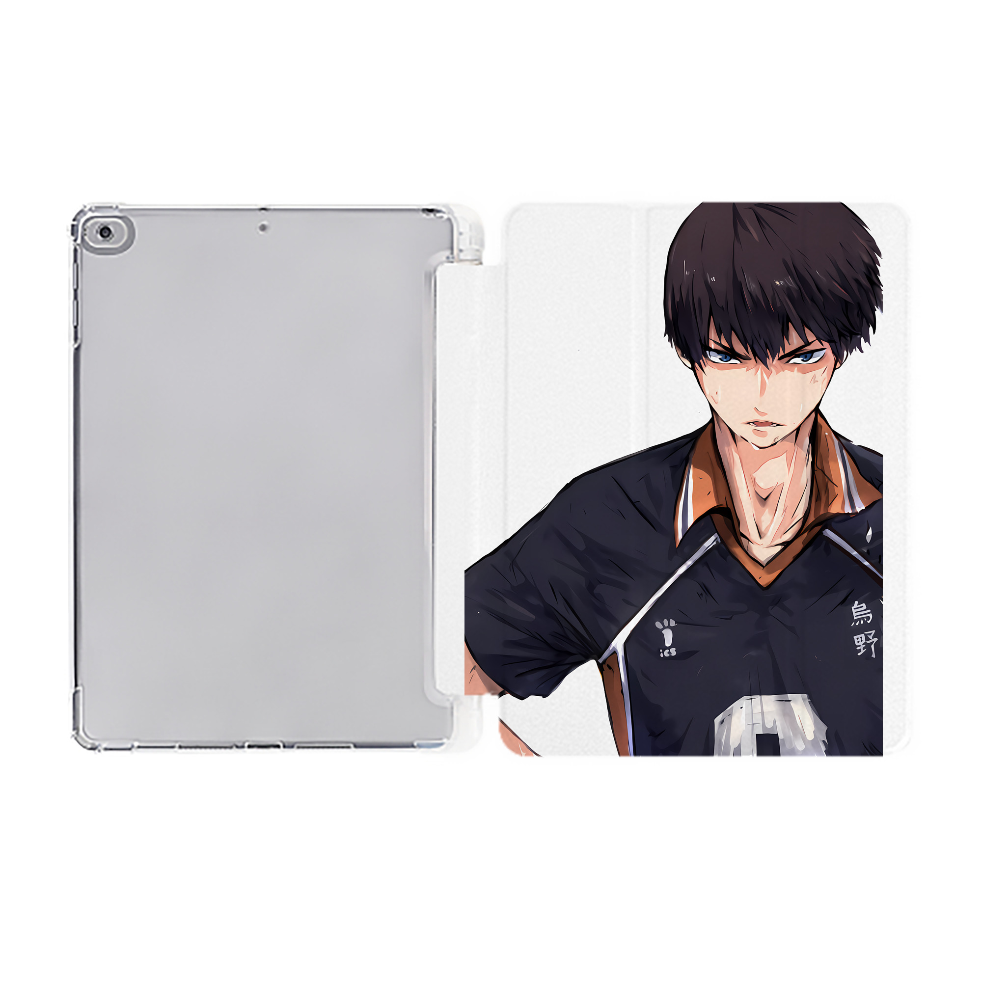 （画像用） ハイキュー!! Haikyu!! IPad ケース ペン収納付き 三つ折りスタンド PUレザー×シリコン 対応機種9.5/10.5/10.9インチ